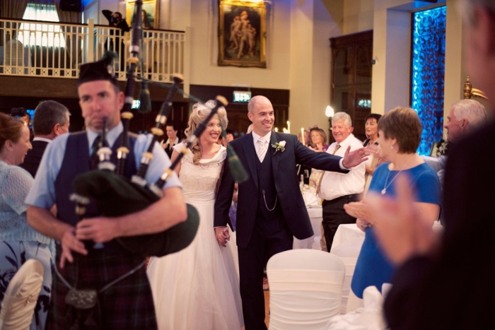bride and groom entrance reception